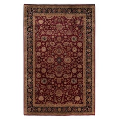 Overdyed Hand-Knotted Wool Modern-Contemporary Red Area Rug 4' 9" x 7' 6"