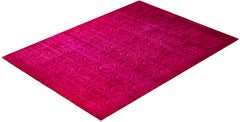 Übergefärbte handgeknüpfte Wolle modern-zeitgenössischen roten Bereich Teppich 9' 2" x 12' 5"
