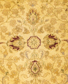 Overdyed Hand-Knotted Wool Modern-Contemporary Yellow Area Rug 4' 8" x 6' 10"