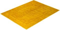 Overdyed handgeknüpfte Wolle modern-zeitgenössischen gelben Bereich Teppich 8' 4" x 10' 5"