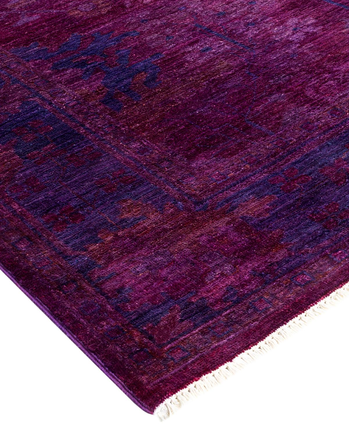 Vibrance rugs epitomize classic with a twist: traditional patterns overdyed in brilliant color. Each hand-knotted rug is washed in a 100% natural botanical dye that reveals hidden nuances in the designs. These are rugs that transcend trends, and