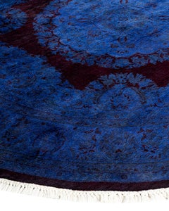 Overdyed Hand Knotted Wool Red Area Rug