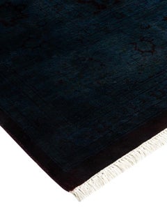 Overdyed Hand Knotted Wool Red Area Rug