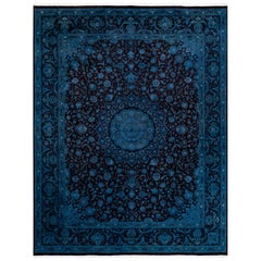 Overdyed Handgeknüpfter roter Teppich aus Wolle
