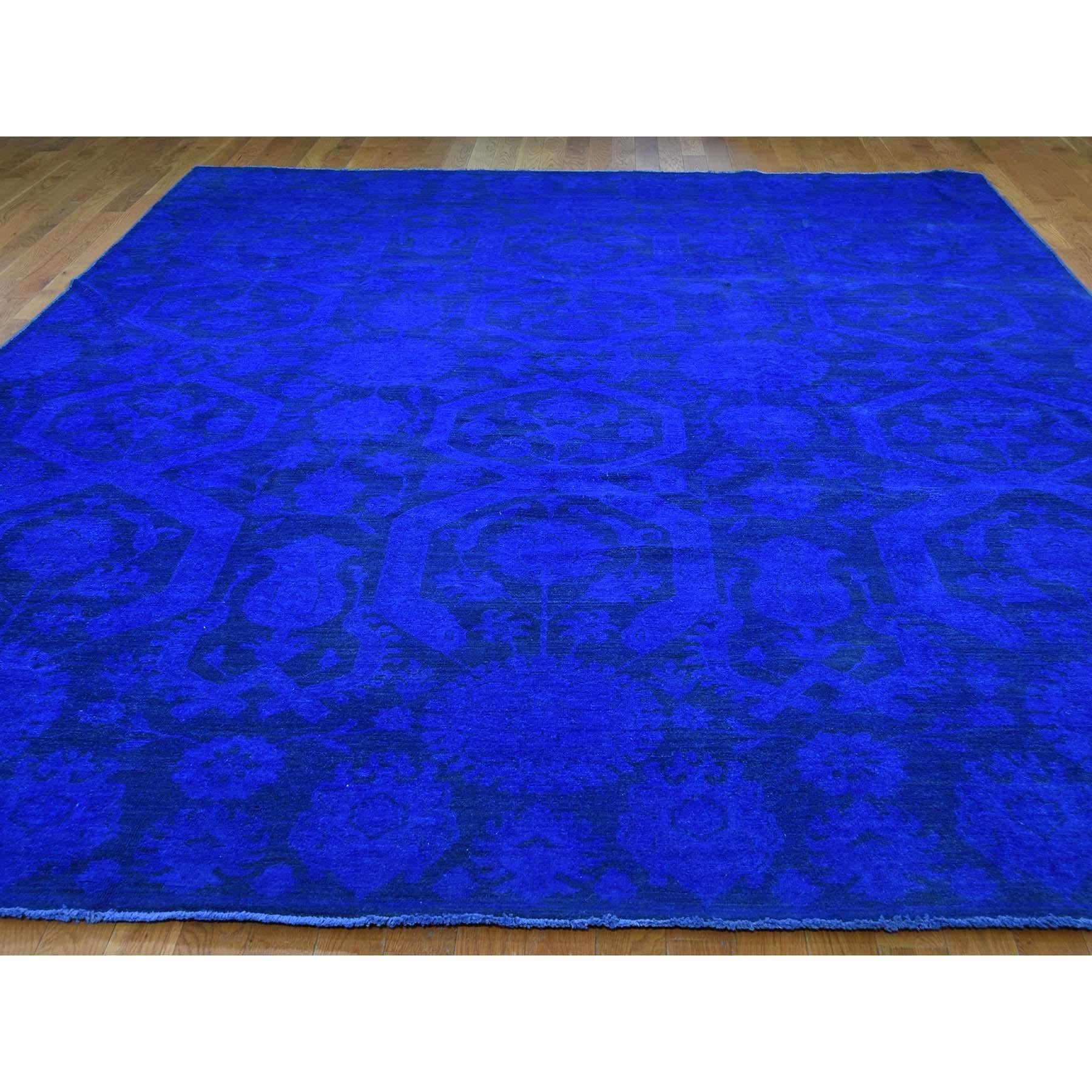 Other Overdyed Ikat Design Full Pile Hand Knotted Oriental Rug