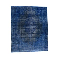 Overdyed Kerman Fragment Pure Wool Oriental Rug