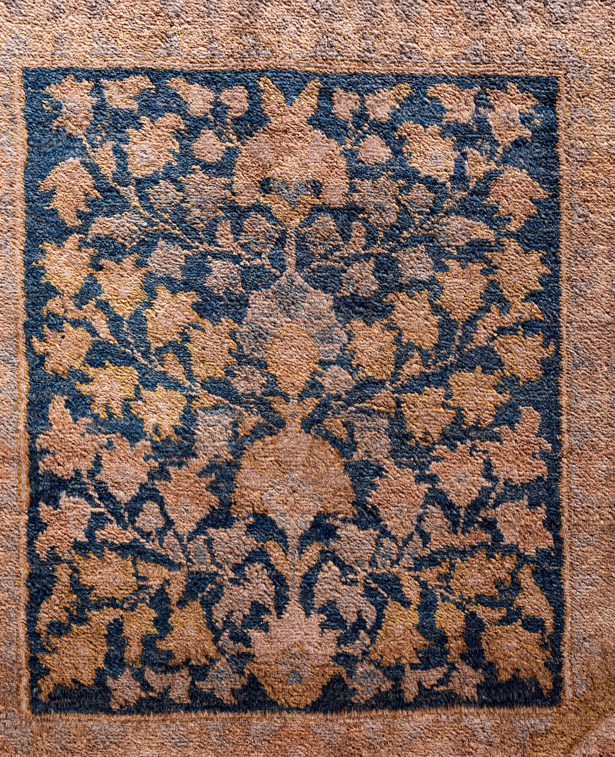 Alfombra de lana Overdyed Única Beige 10' 3