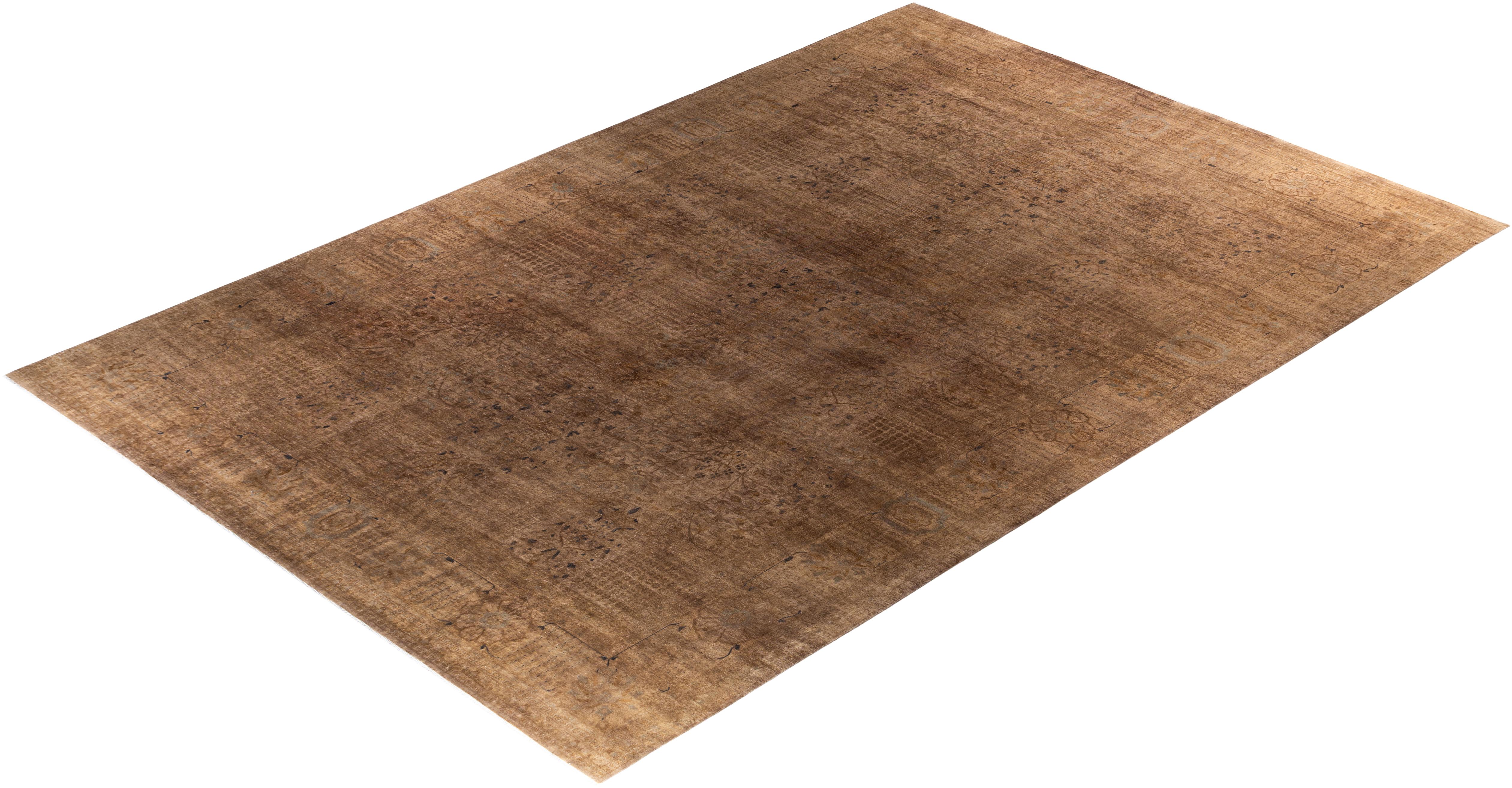 Tappeto da giardino Overdyed One-of-a-Kind Wool Beige 12' 1