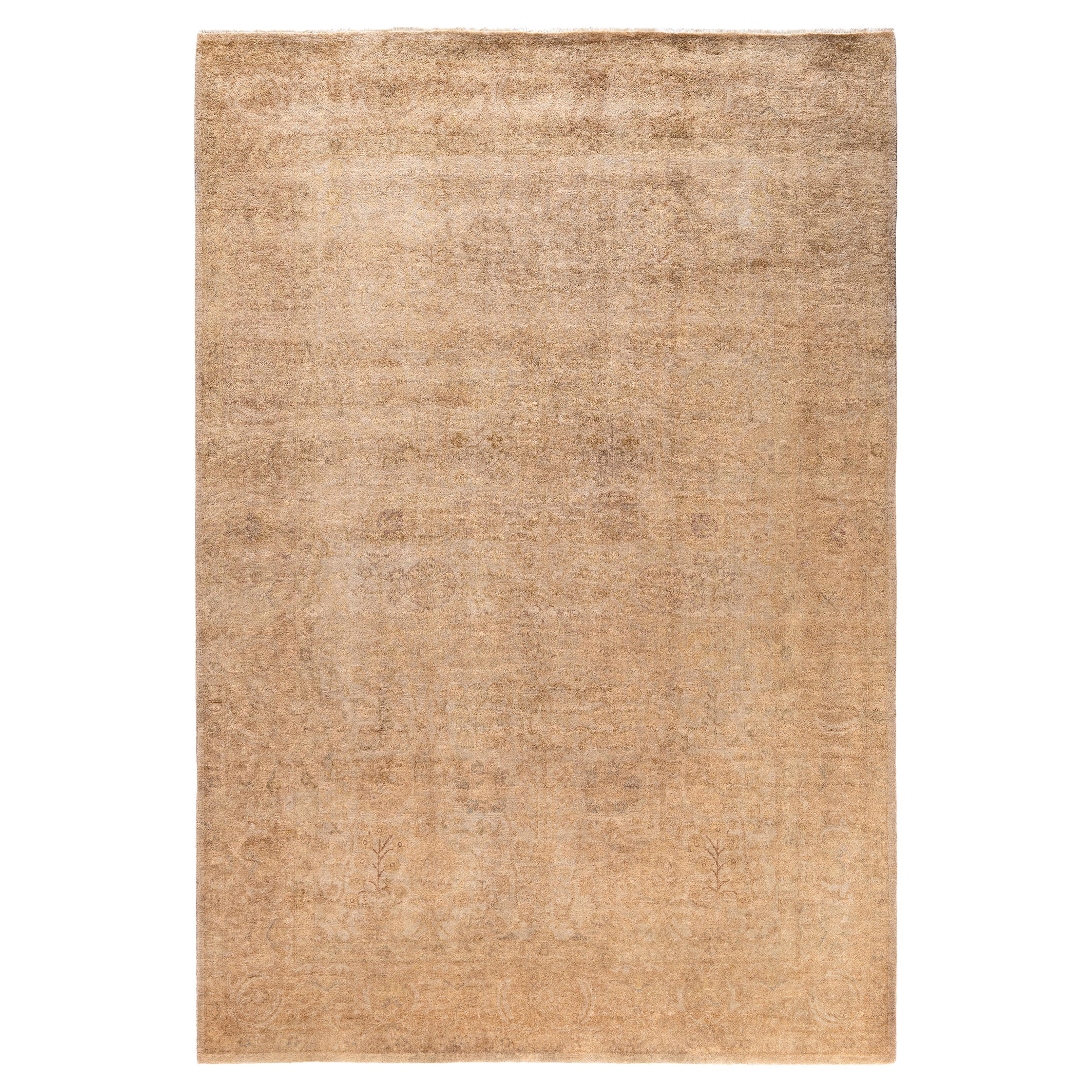 Tappeto da giardino Overdyed One-of-a-Kind Wool Beige 6' 0" x 8' 9"