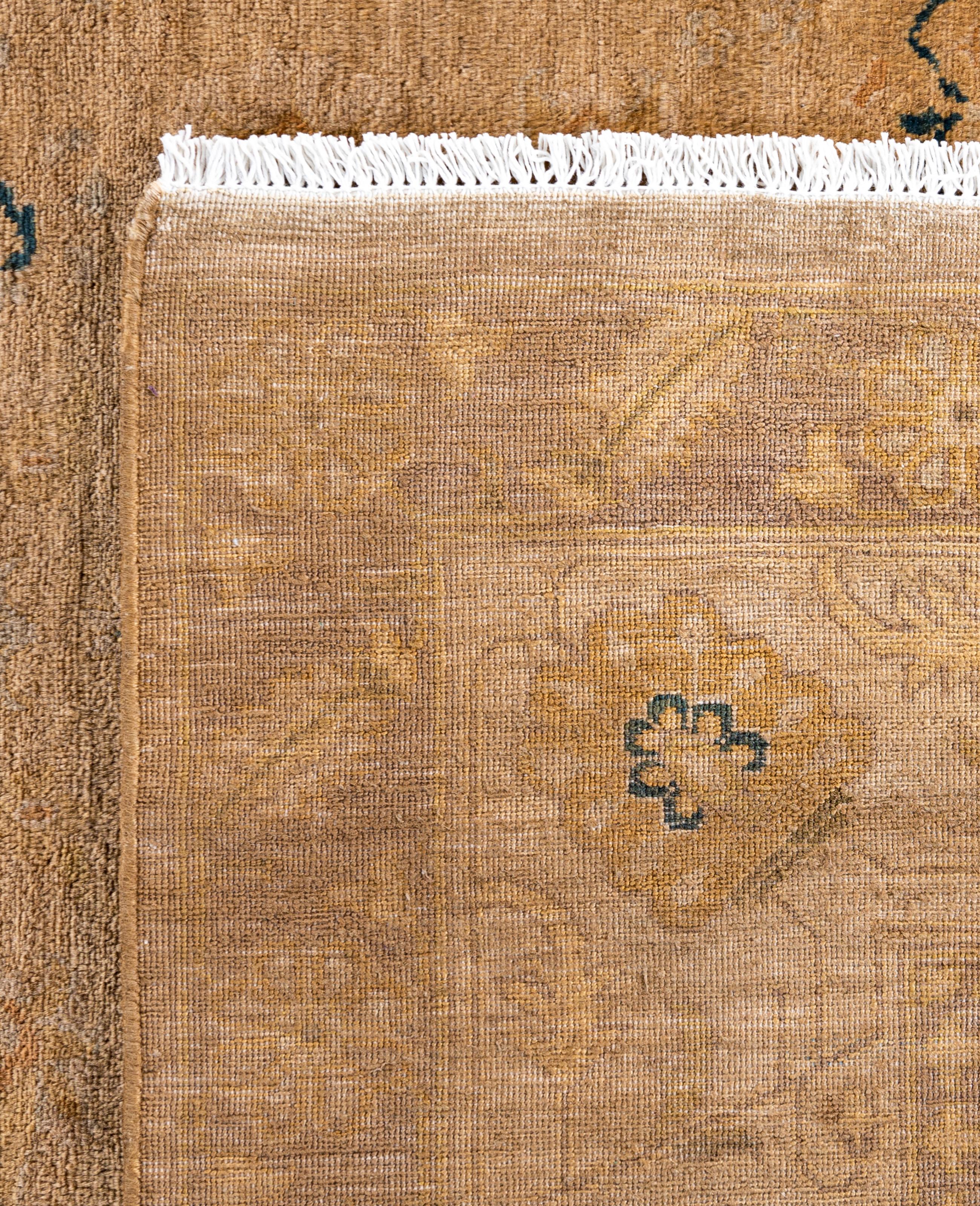 Overdyed One-of-a-Kind Wool Beige Area Rug 6' 1