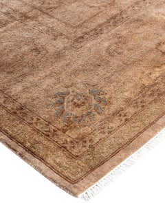 Alfombra de lana Overdyed Única Beige 8' 1" x 10' 5"
