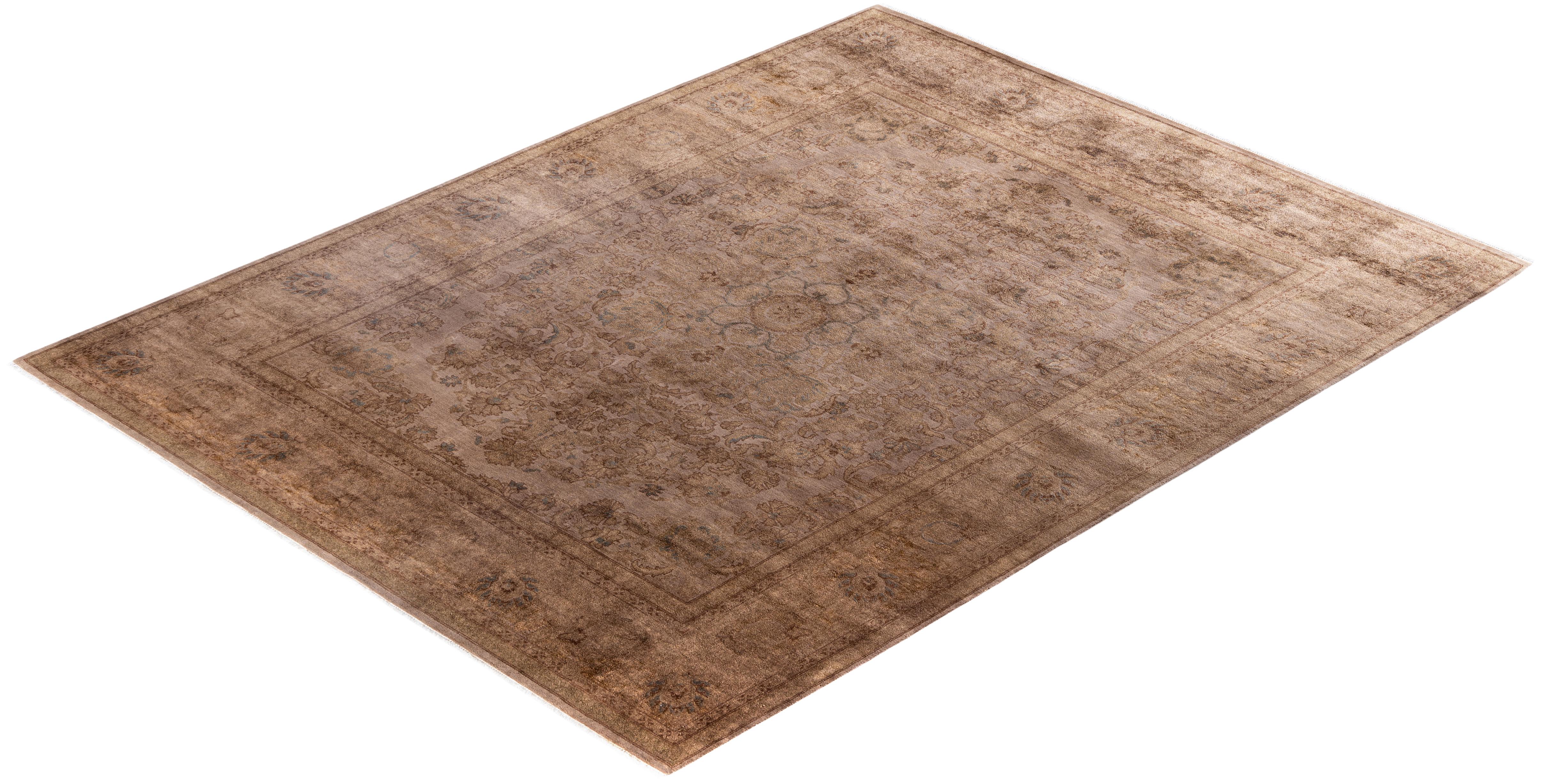 Tappeto da giardino Overdyed One of a-Kind Wool Beige 8' 1