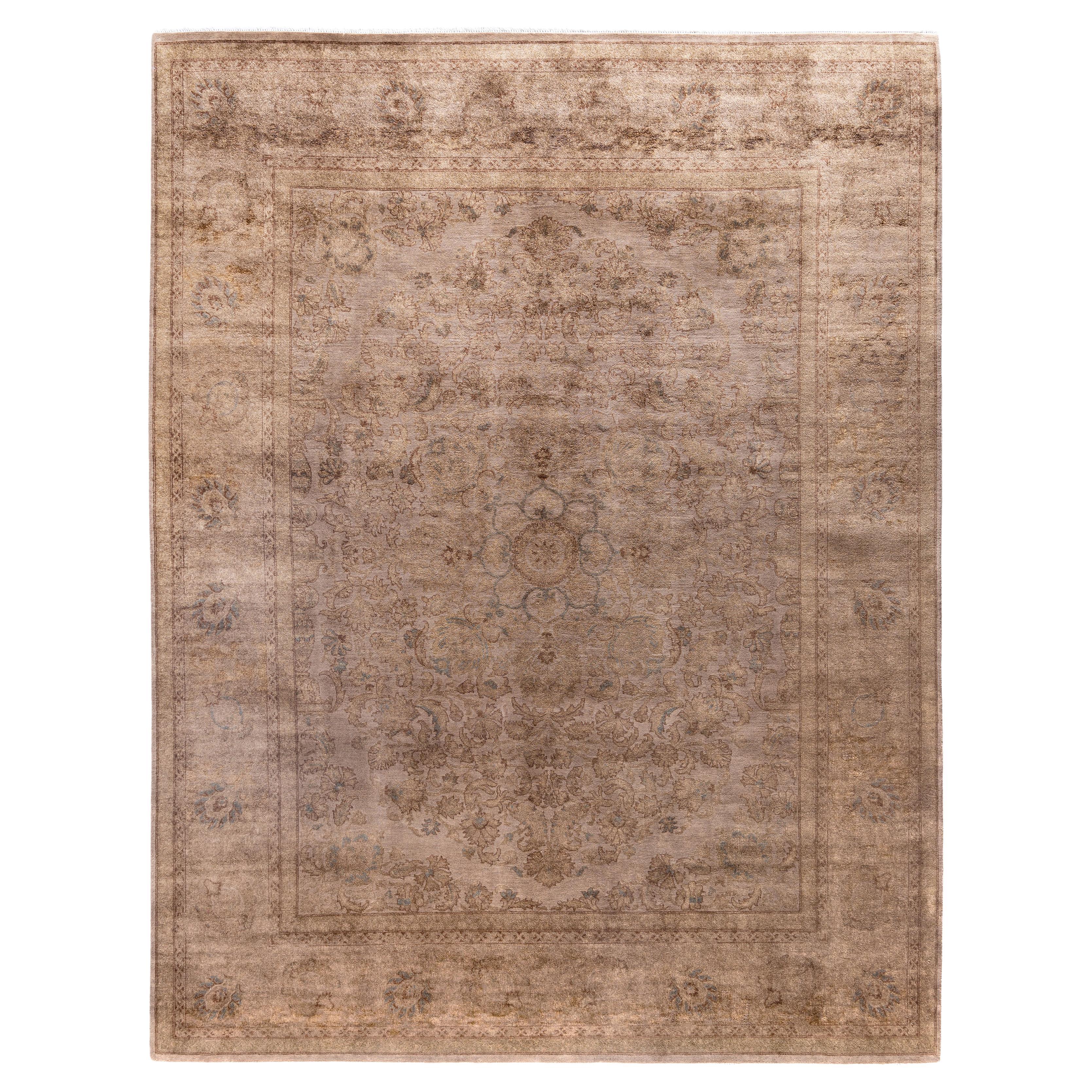 Tappeto da giardino Overdyed One of a-Kind Wool Beige 8' 1" x 10' 5"