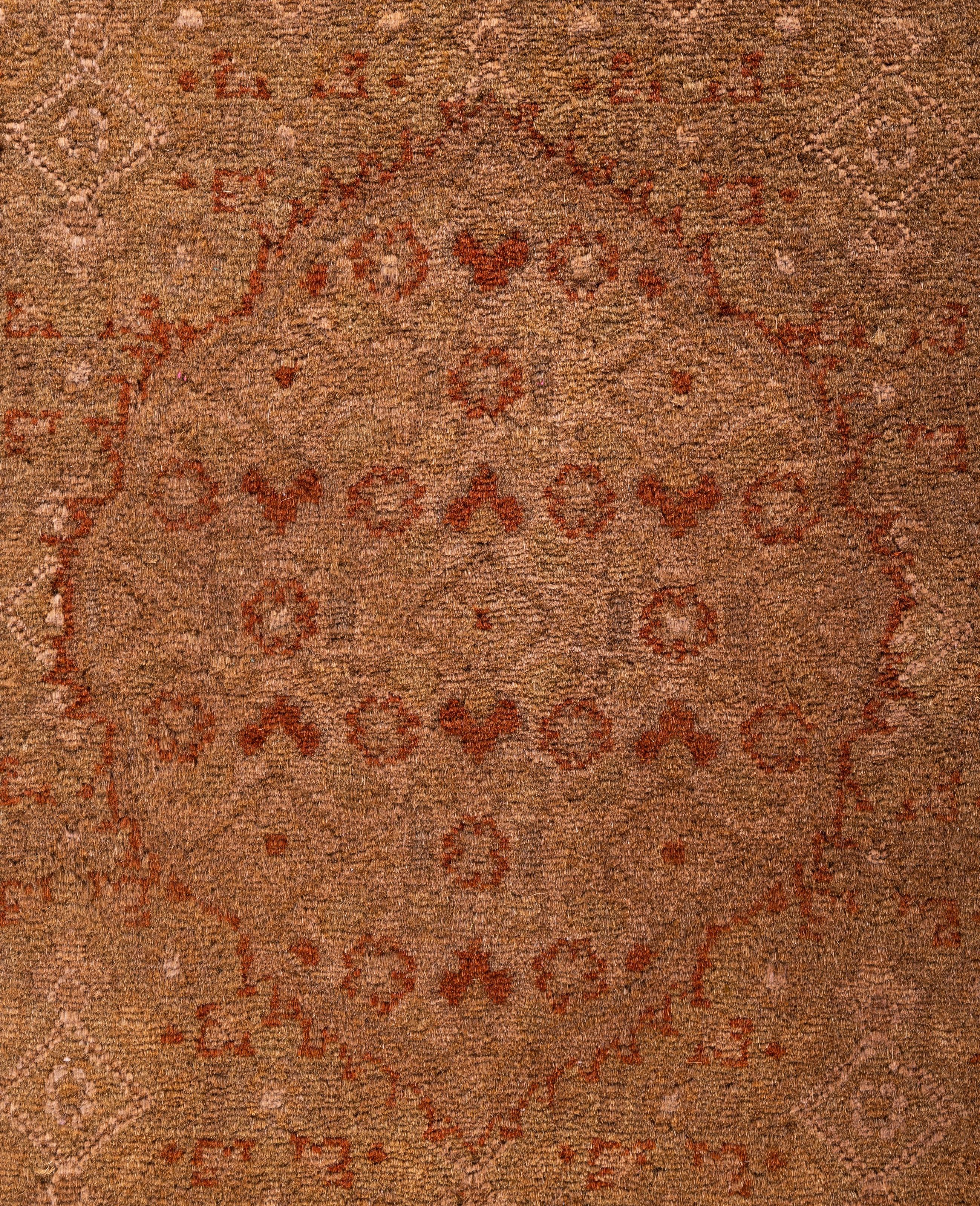 Alfombra de lana Overdyed Única Beige 8' 2
