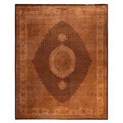 Alfombra de lana Overdyed Única Beige 8' 2" x 10' 0"