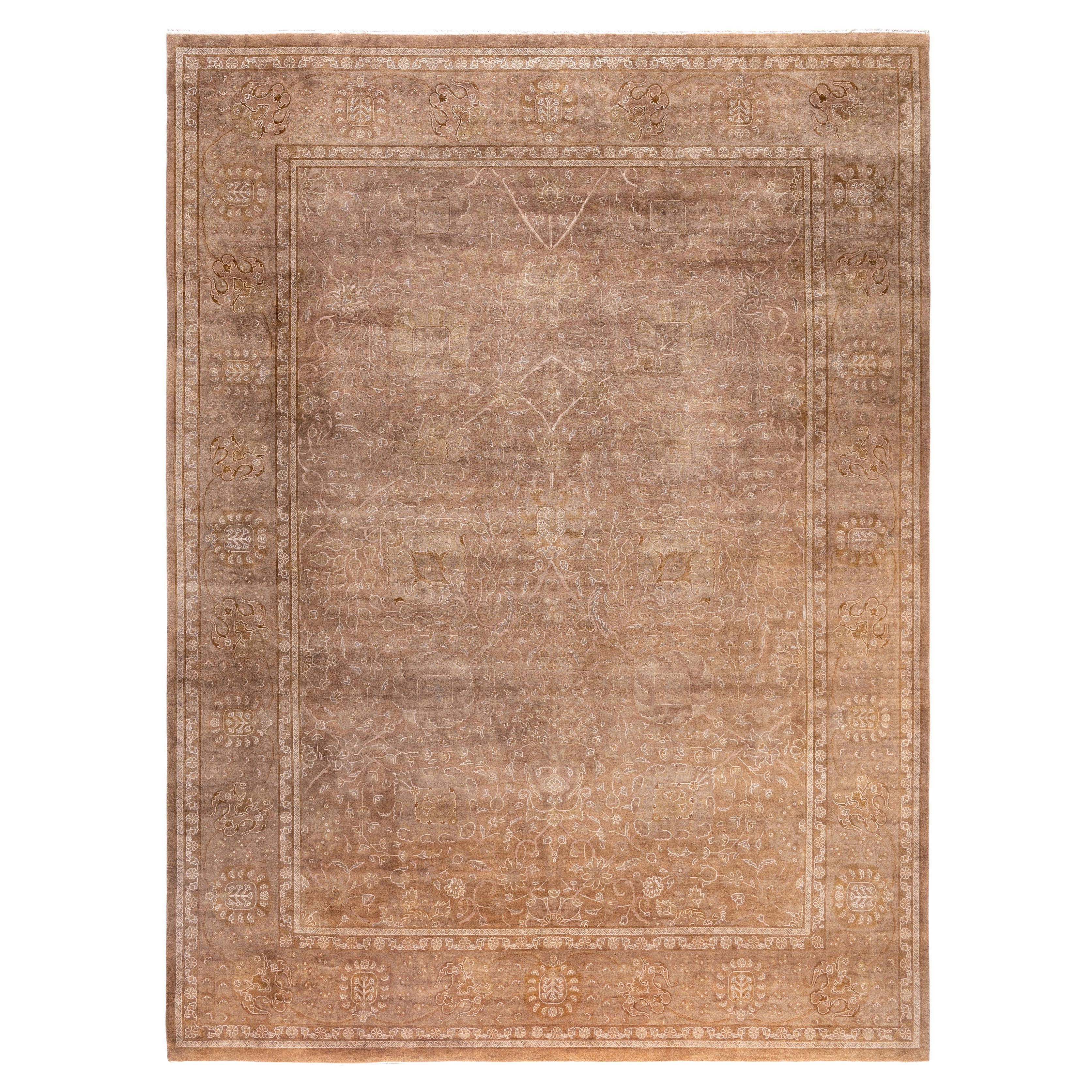 Tappeto da giardino Overdyed One of a-Kind Wool Beige 9' 2" x 12' 2"