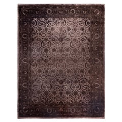 Tappeto da giardino beige in lana Overdyed One-of-a-Kind 9' 3" x 12' 2"