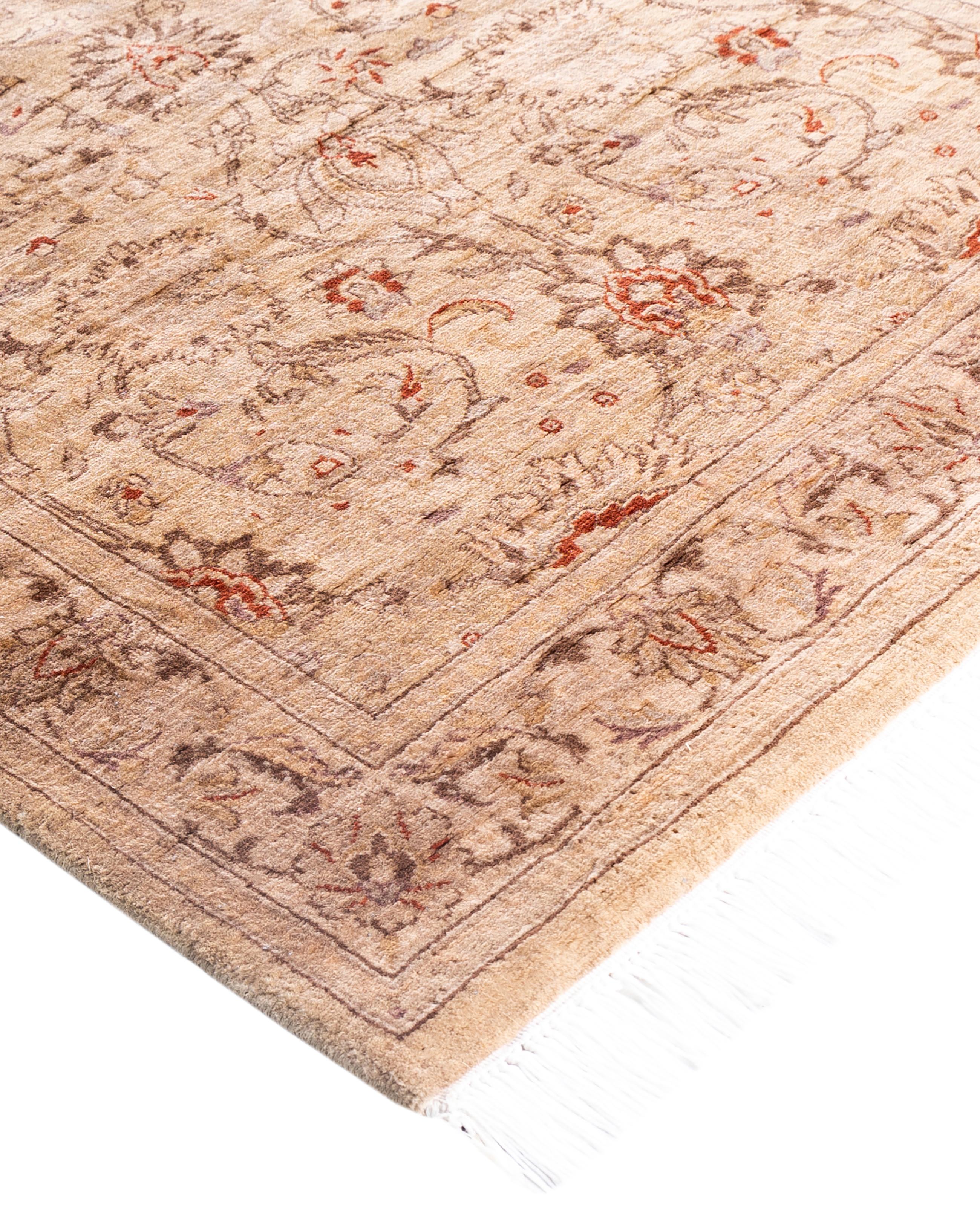 Over-dyed area rugs are created by taking vintage or traditional rugs and applying a vibrant, monochromatic dye over the existing patterns. This technique results in a bold, modern aesthetic while preserving the intricate designs beneath, blending