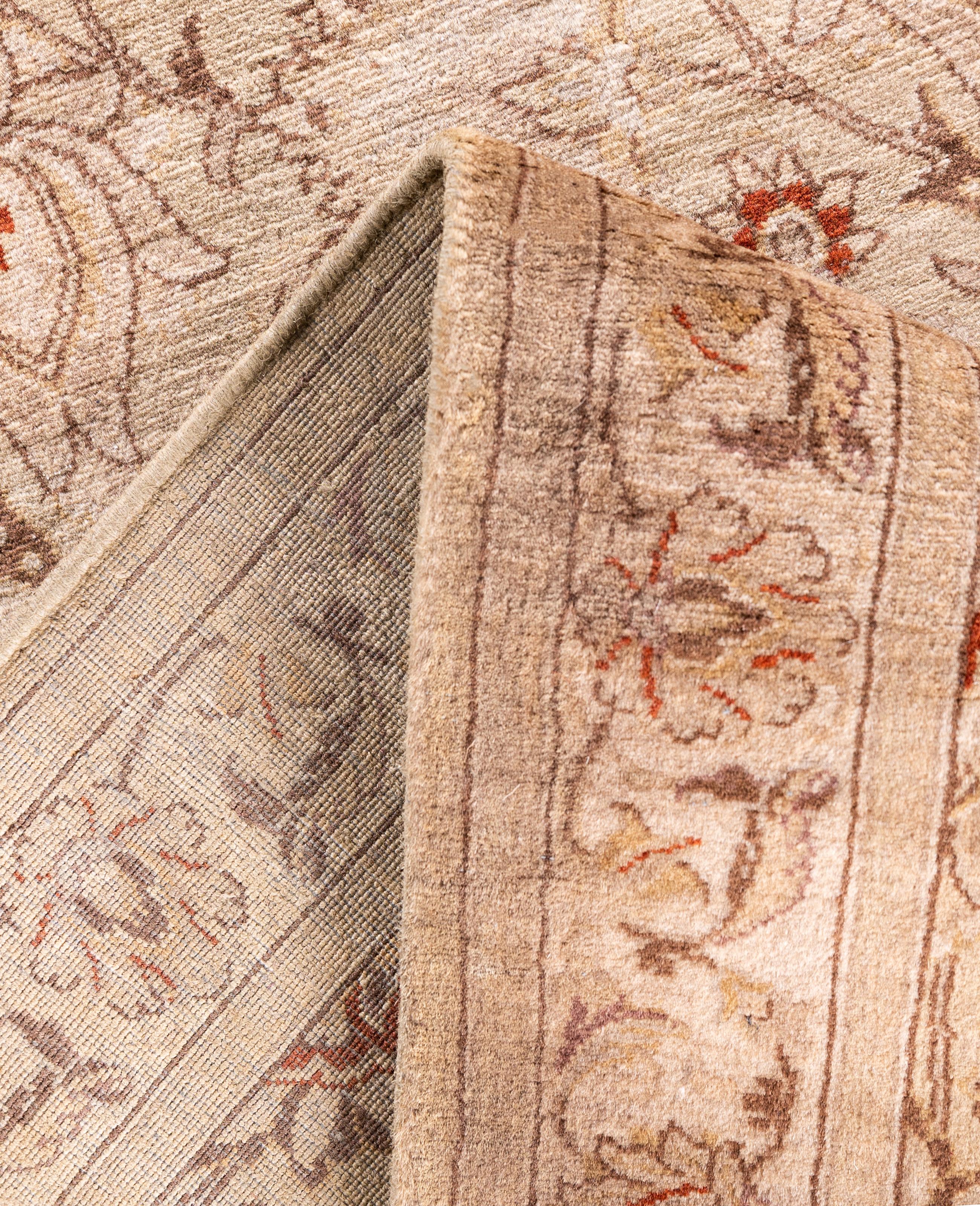 Overdyed One-of-a-Kind Wool Beige Runner 2' 6