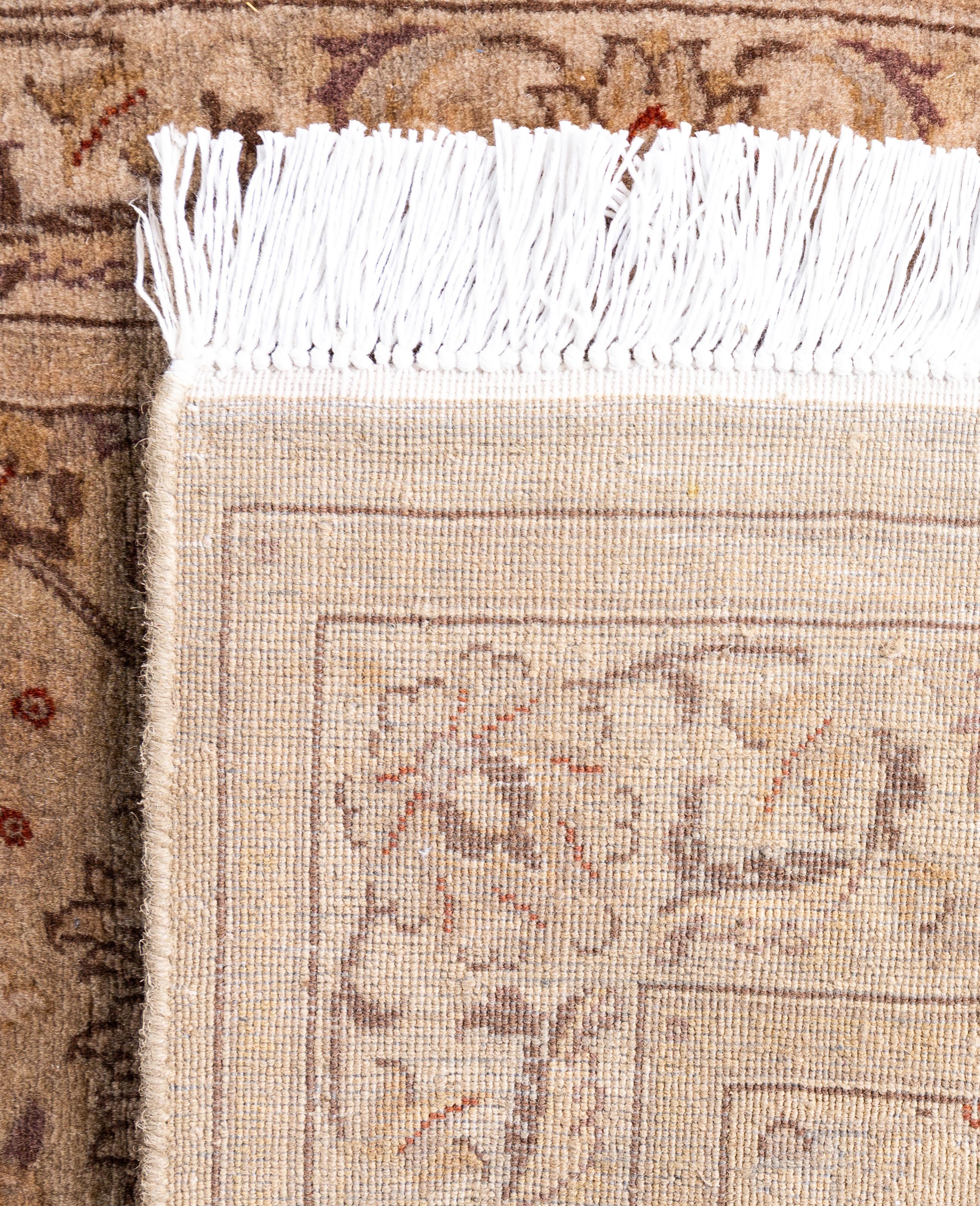 Contemporary Overdyed One-of-a-Kind Wool Beige Runner 2' 6