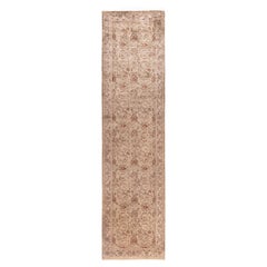 Overdyed One-of-a-Kind Wool Beige Runner 2' 6" x 10' 1"