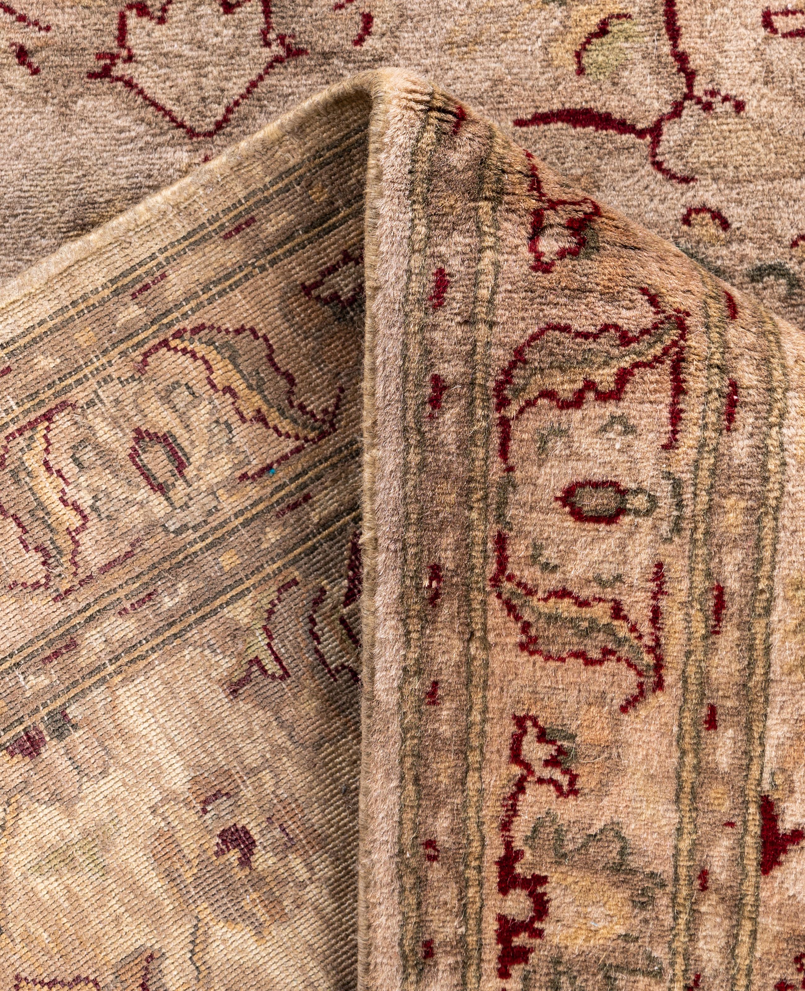 XXI secolo e contemporaneo Runner beige in lana tinto in capo unico 2' 7