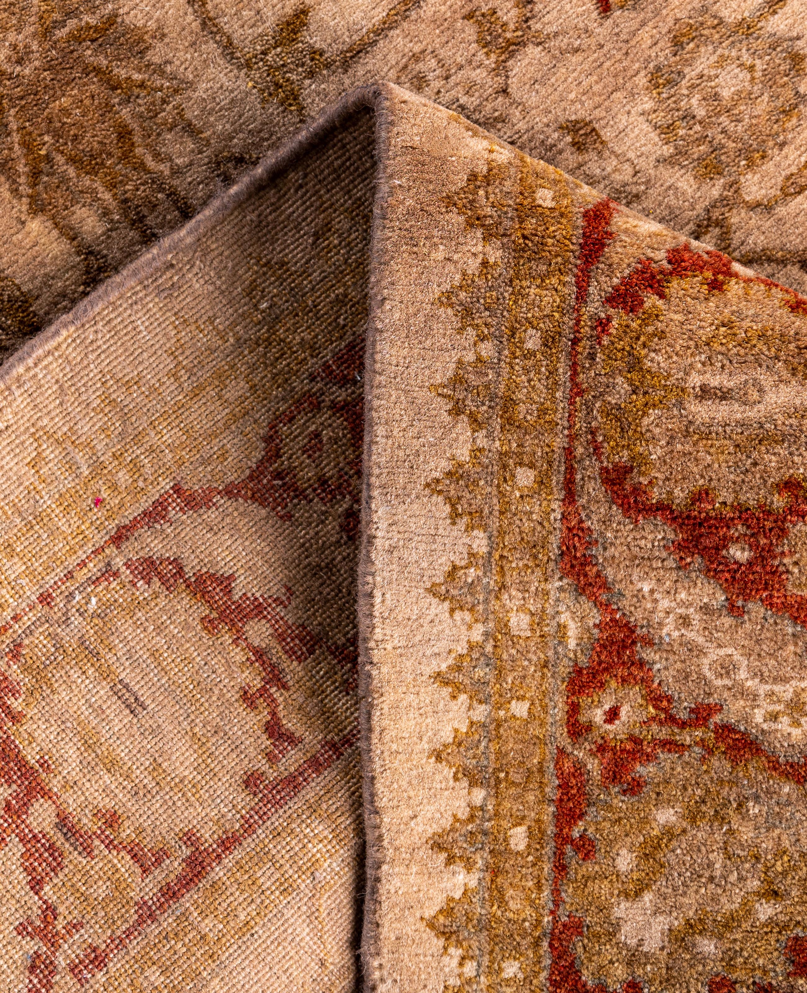 XXI secolo e contemporaneo Runner beige in lana tinto in capo unico 2' 7