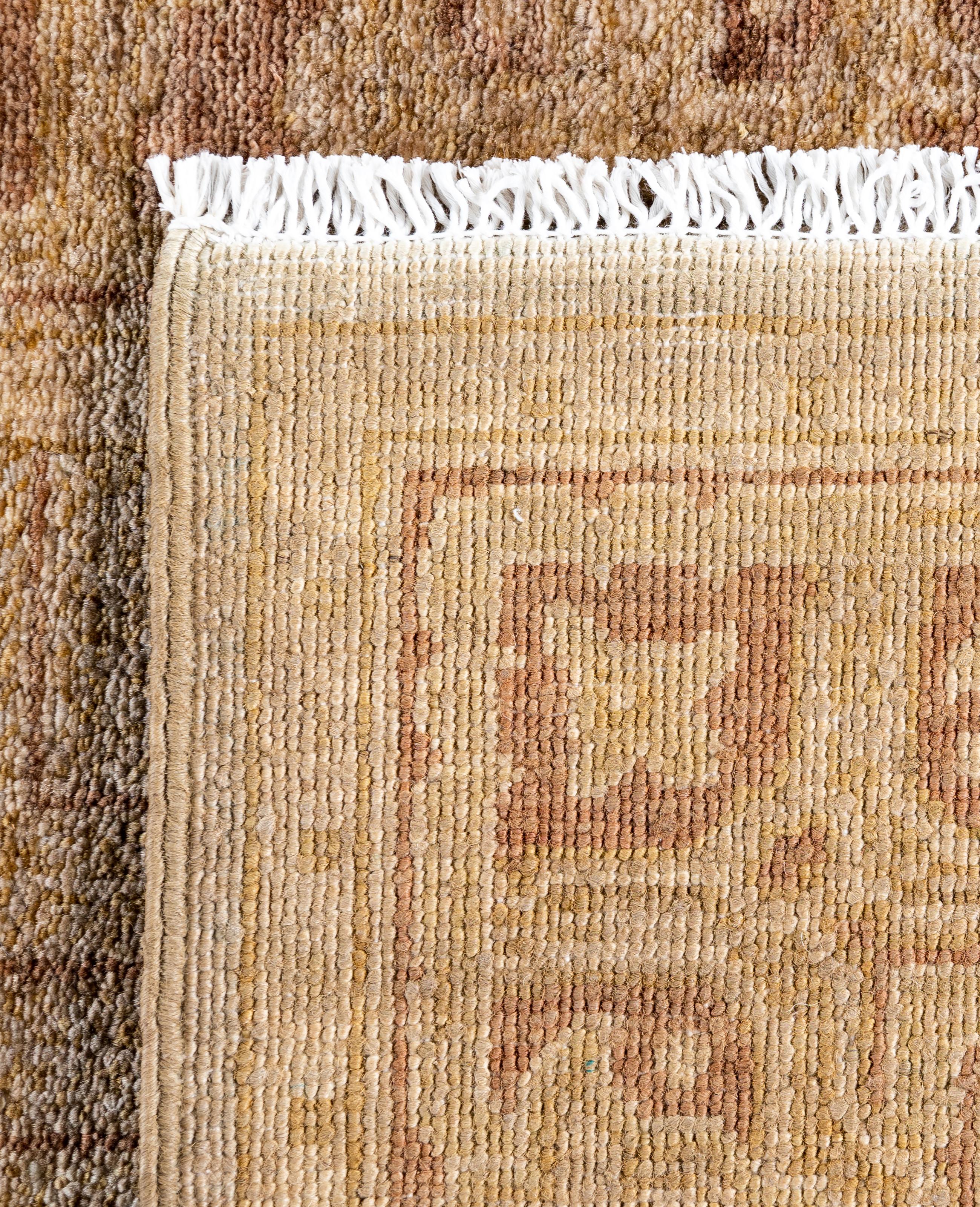 Runner beige in lana tinta unita 2' 7