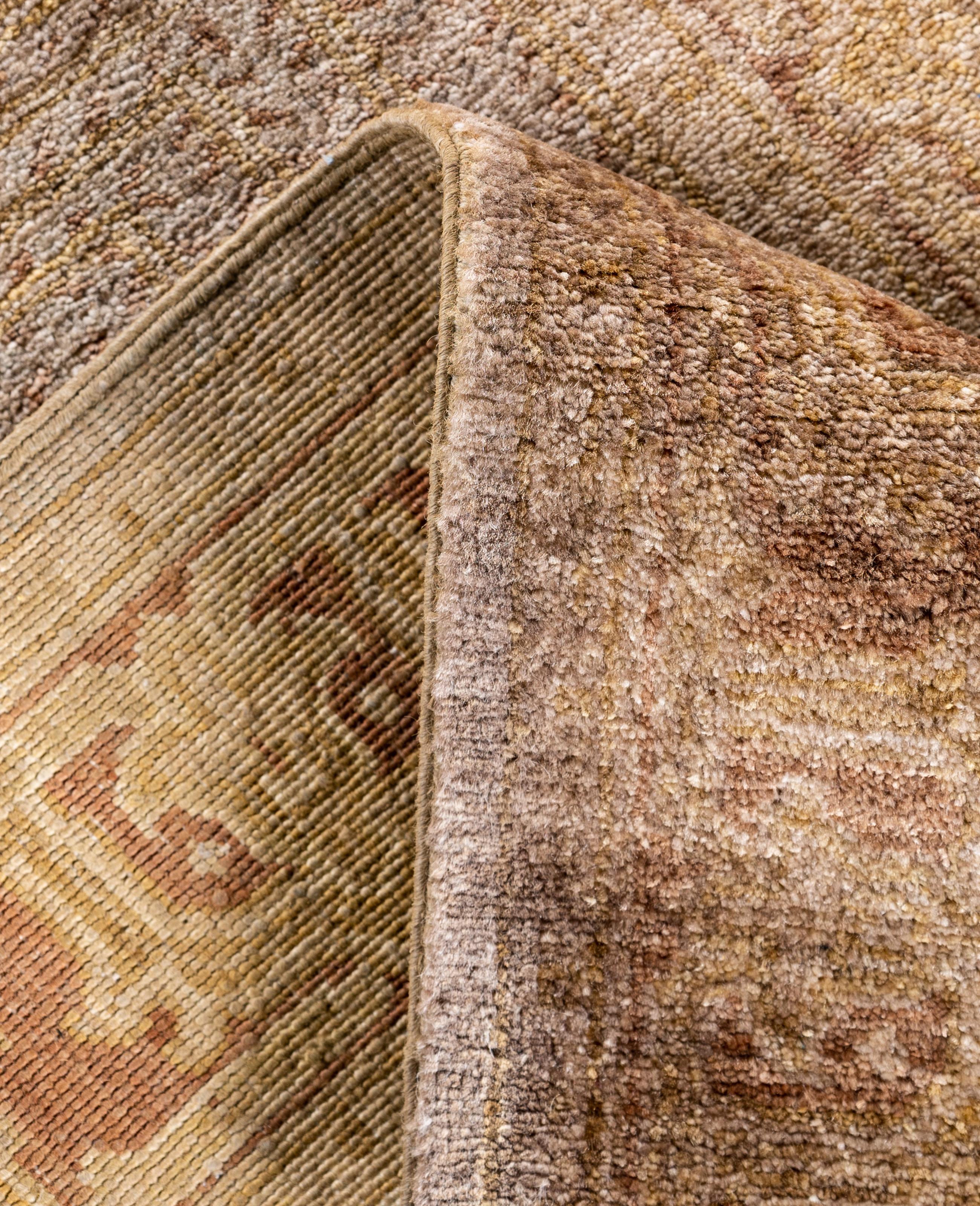 XXI secolo e contemporaneo Runner beige in lana tinta unita 2' 7