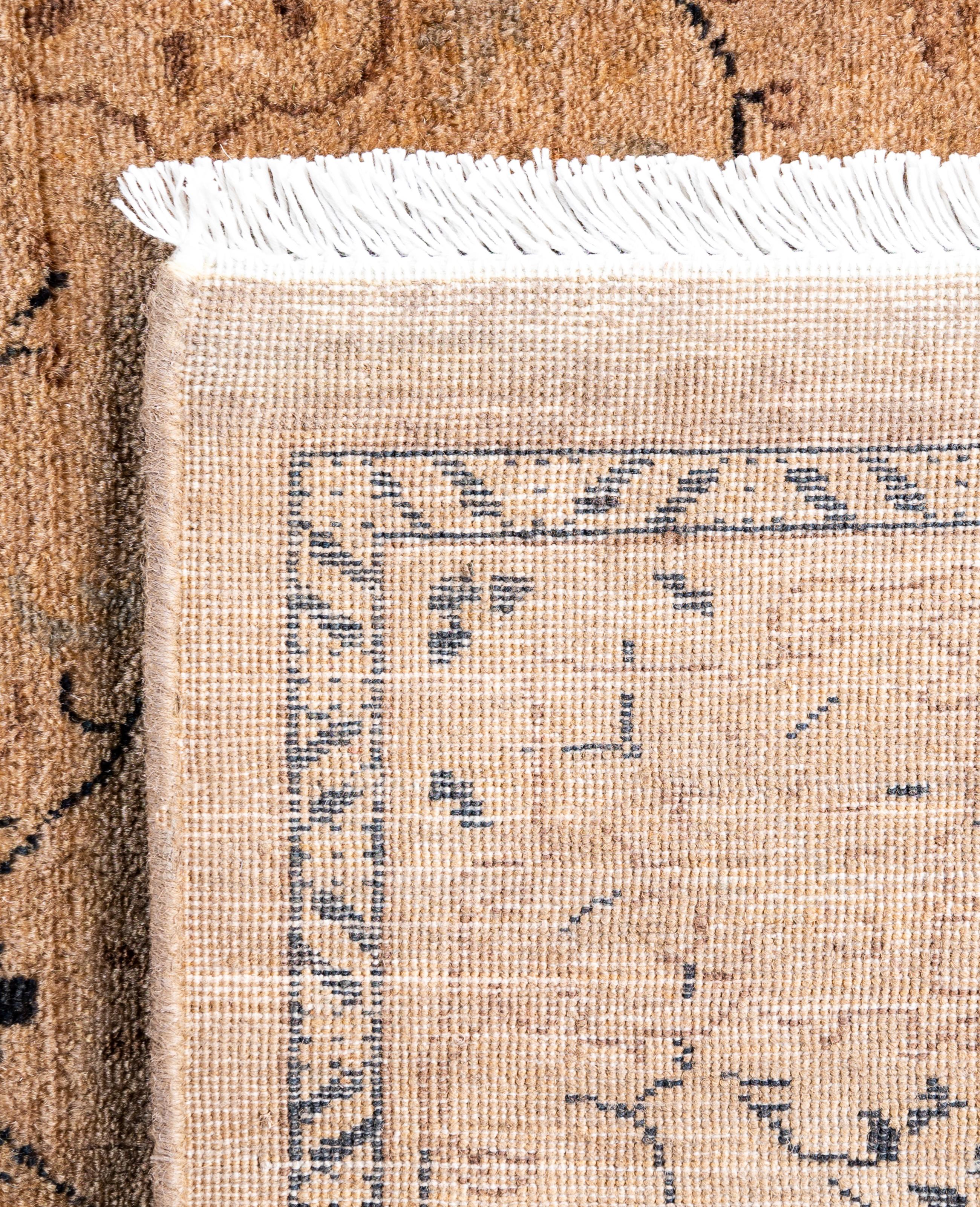 Overdyed One-of-a-Kind Wool Beige Runner 2' 8