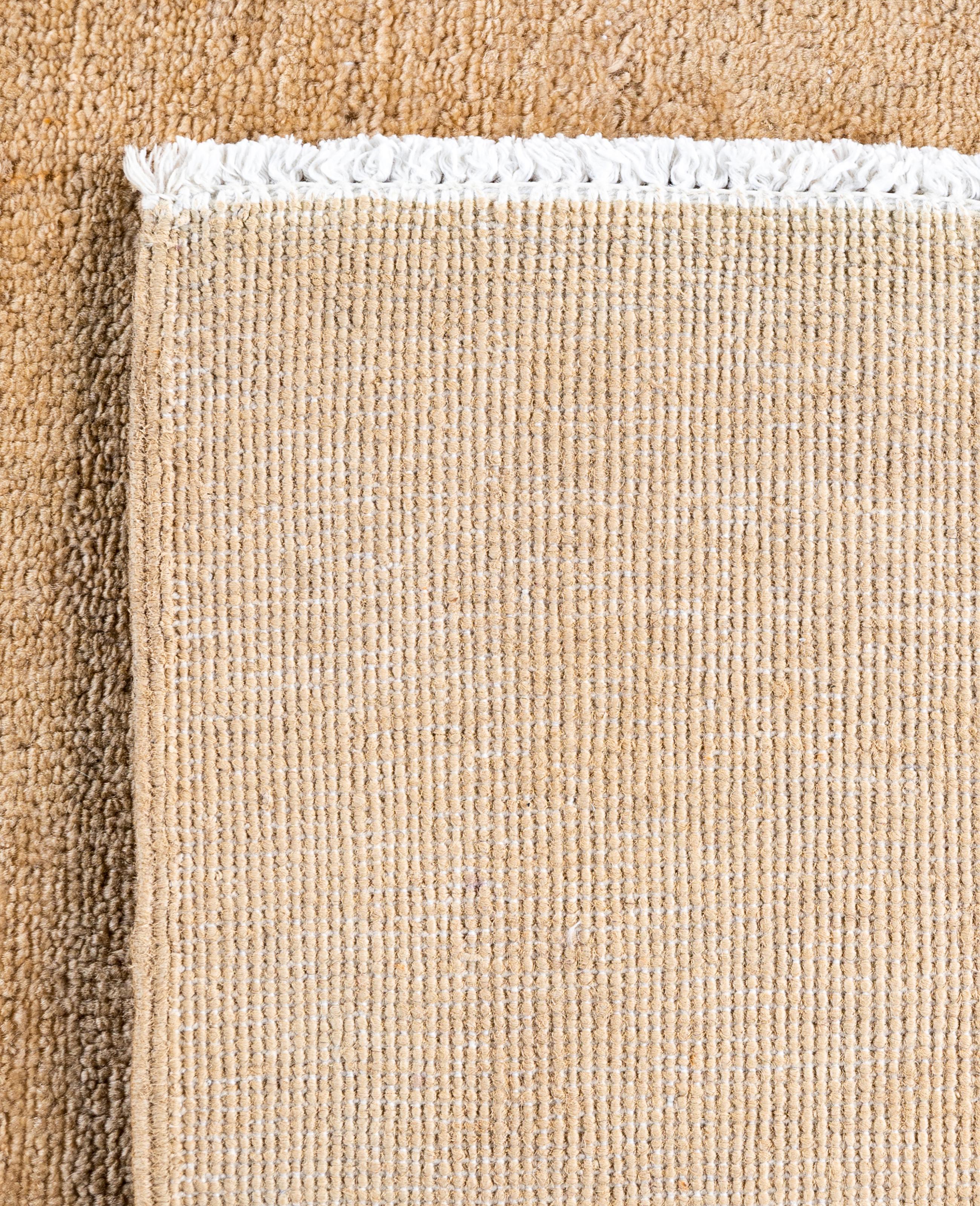 Runner beige in lana tinta unita 2' 8