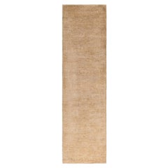 Runner beige in lana tinta unita 2' 8" x 9' 9"