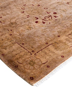 Overdyed One-of-a-Kind Wool Beige Runner 3' 0" x 14' 1"