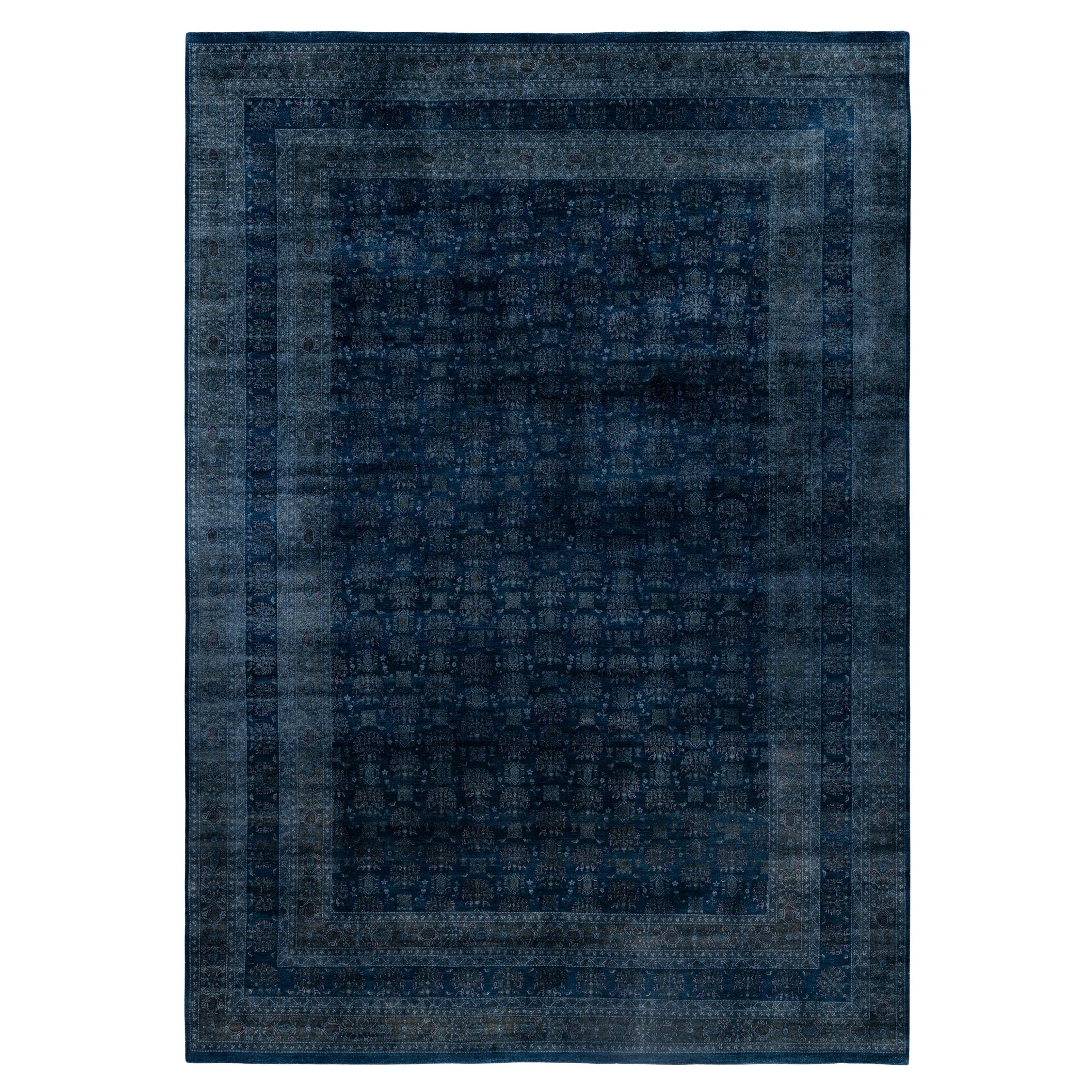 Tappeto nero Overdyed One-of-a-Kind Wool 10' 0" x 14' 2"