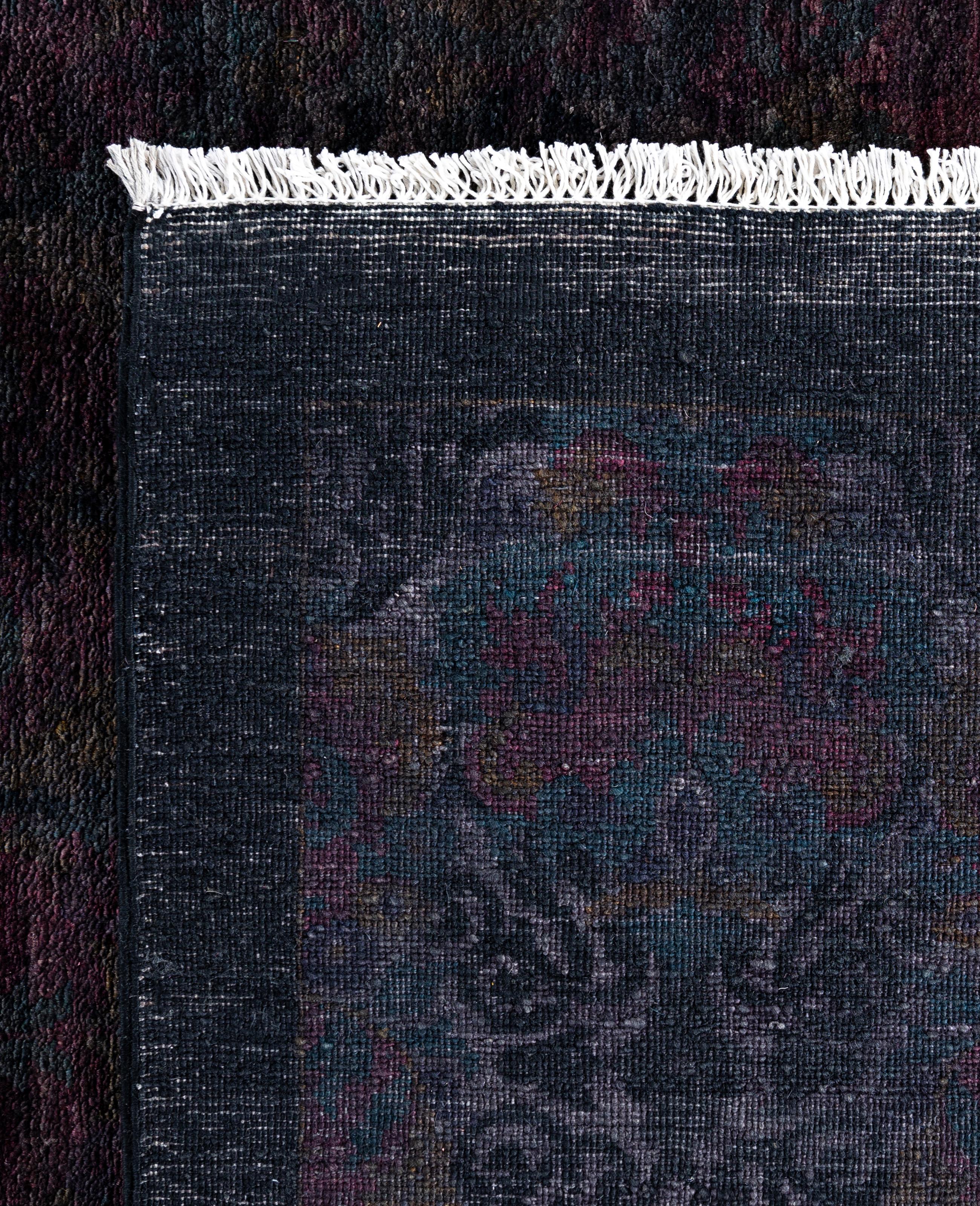 Tappeto nero Overdyed One-of-a-Kind Wool 12' 1
