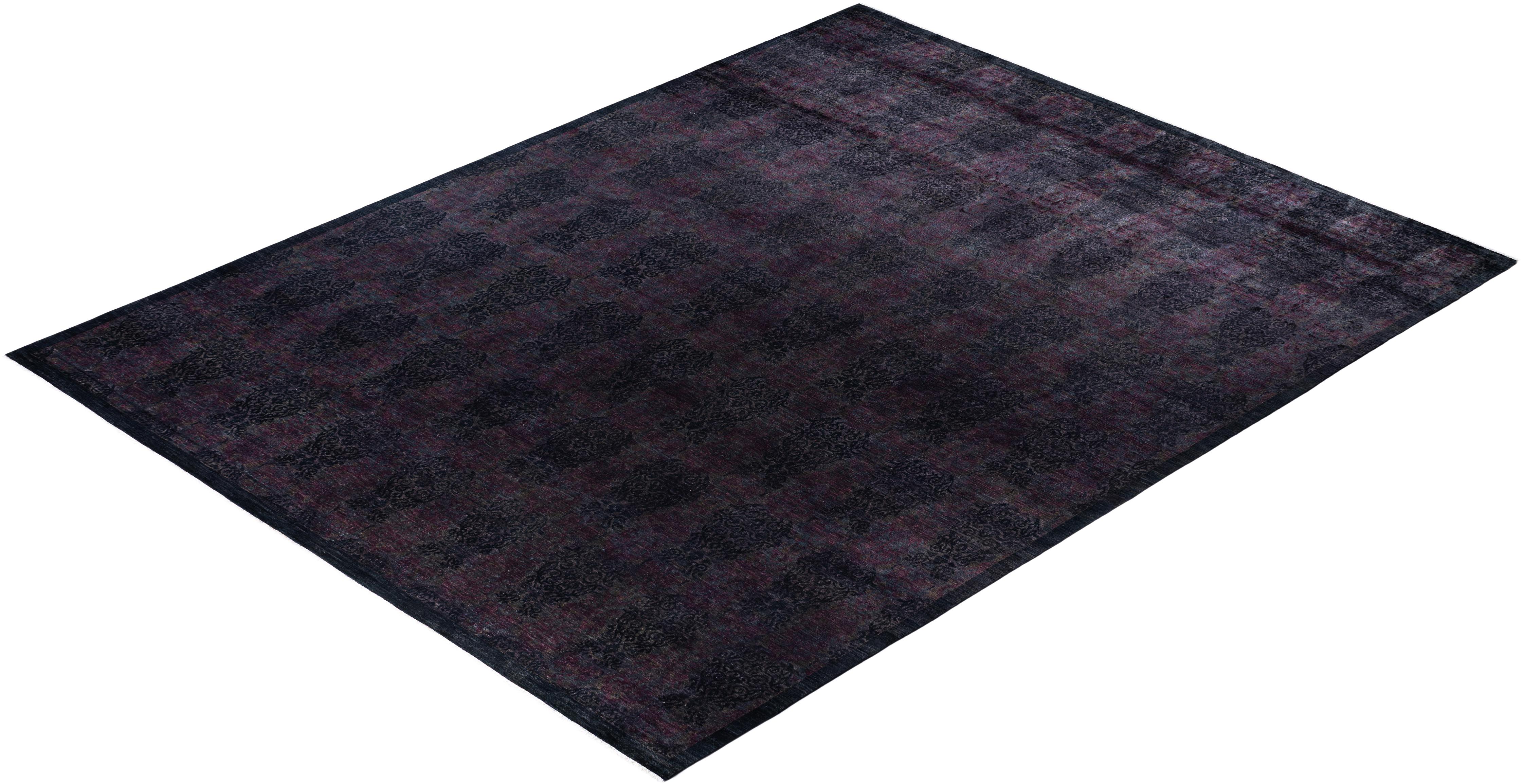 Tappeto nero Overdyed One-of-a-Kind Wool 12' 1