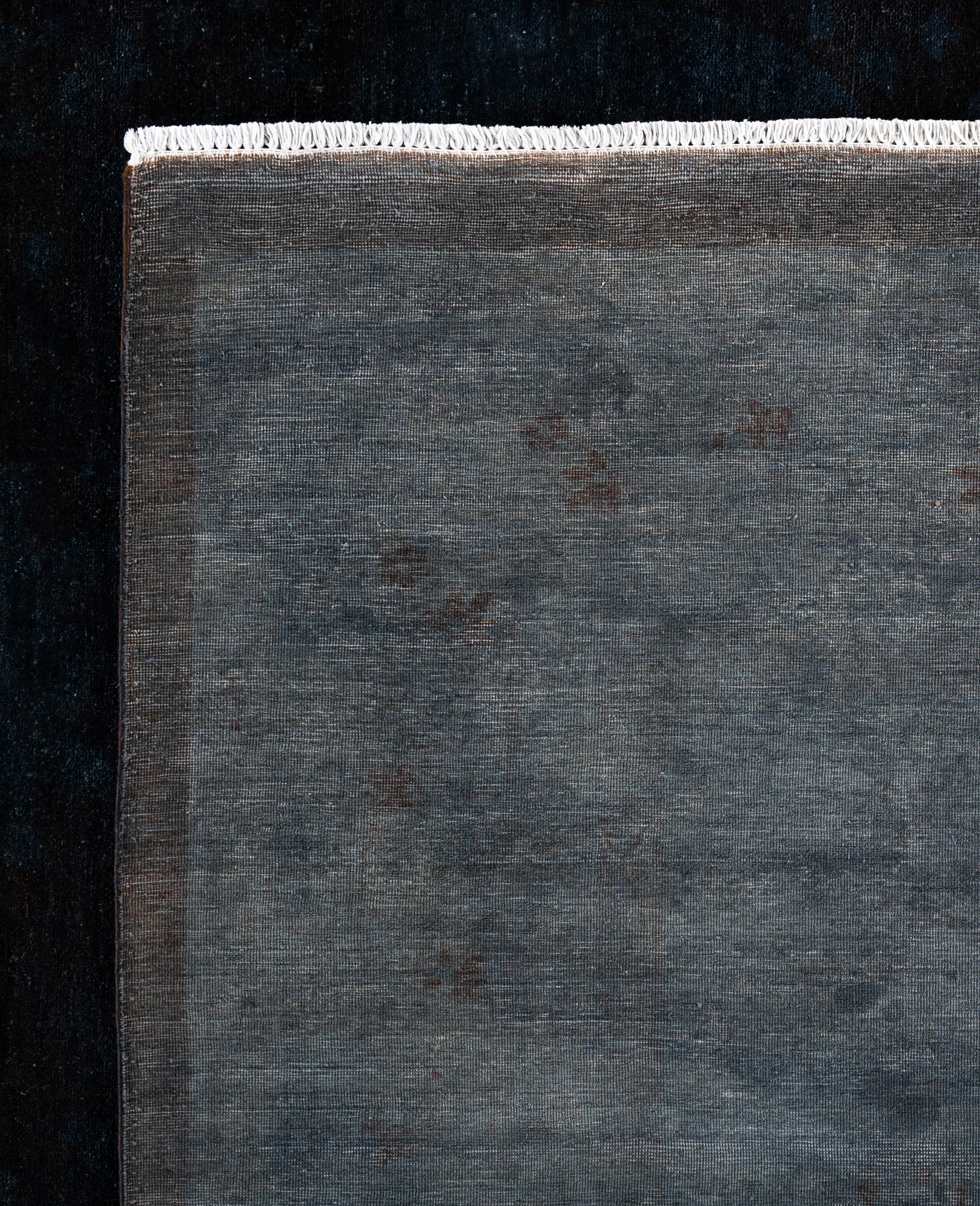 Tappeto nero Overdyed One of a-Kind Wool 12' 6