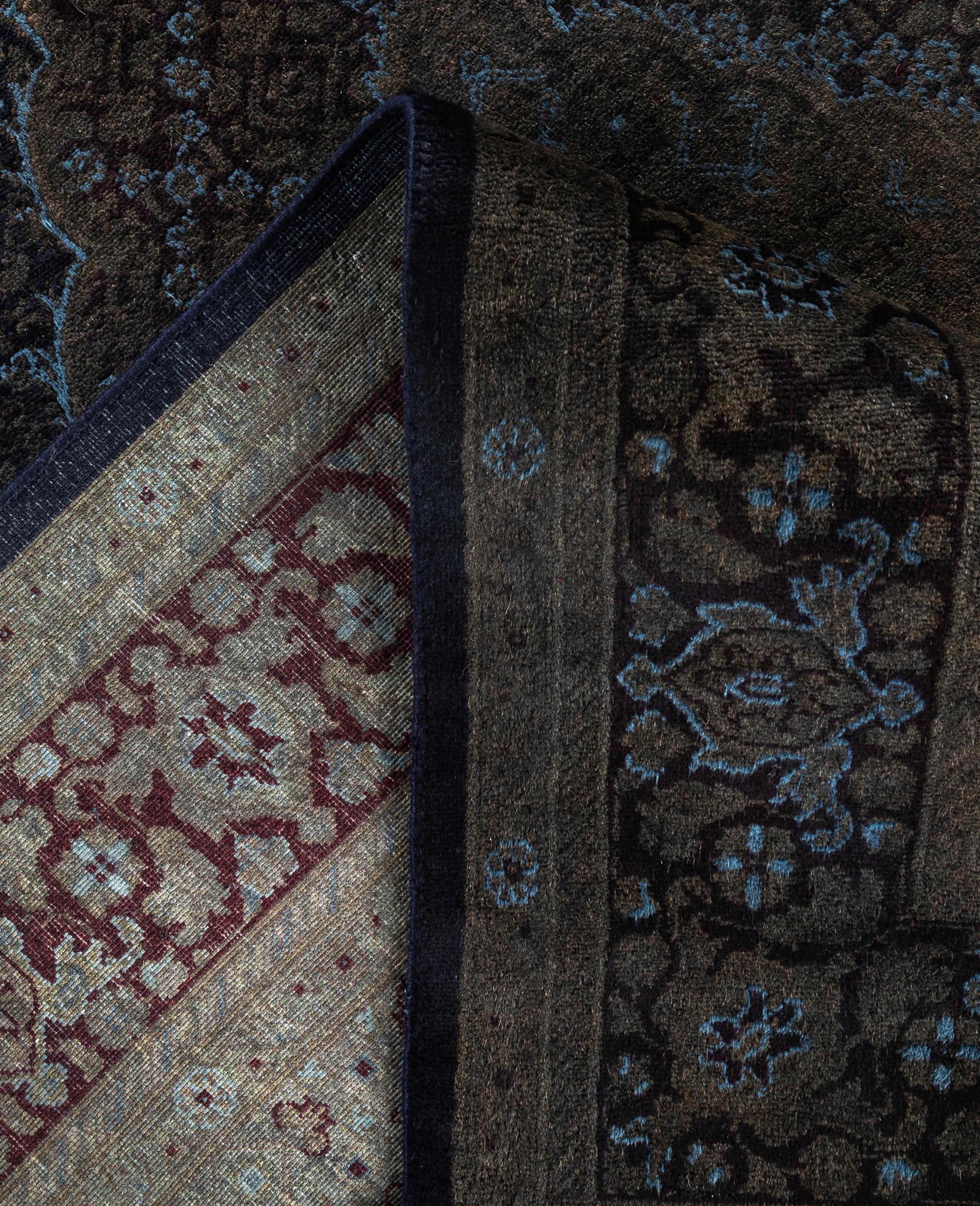 Alfombra de lana Overdyed One-of-a-Kind Negro 6' 0