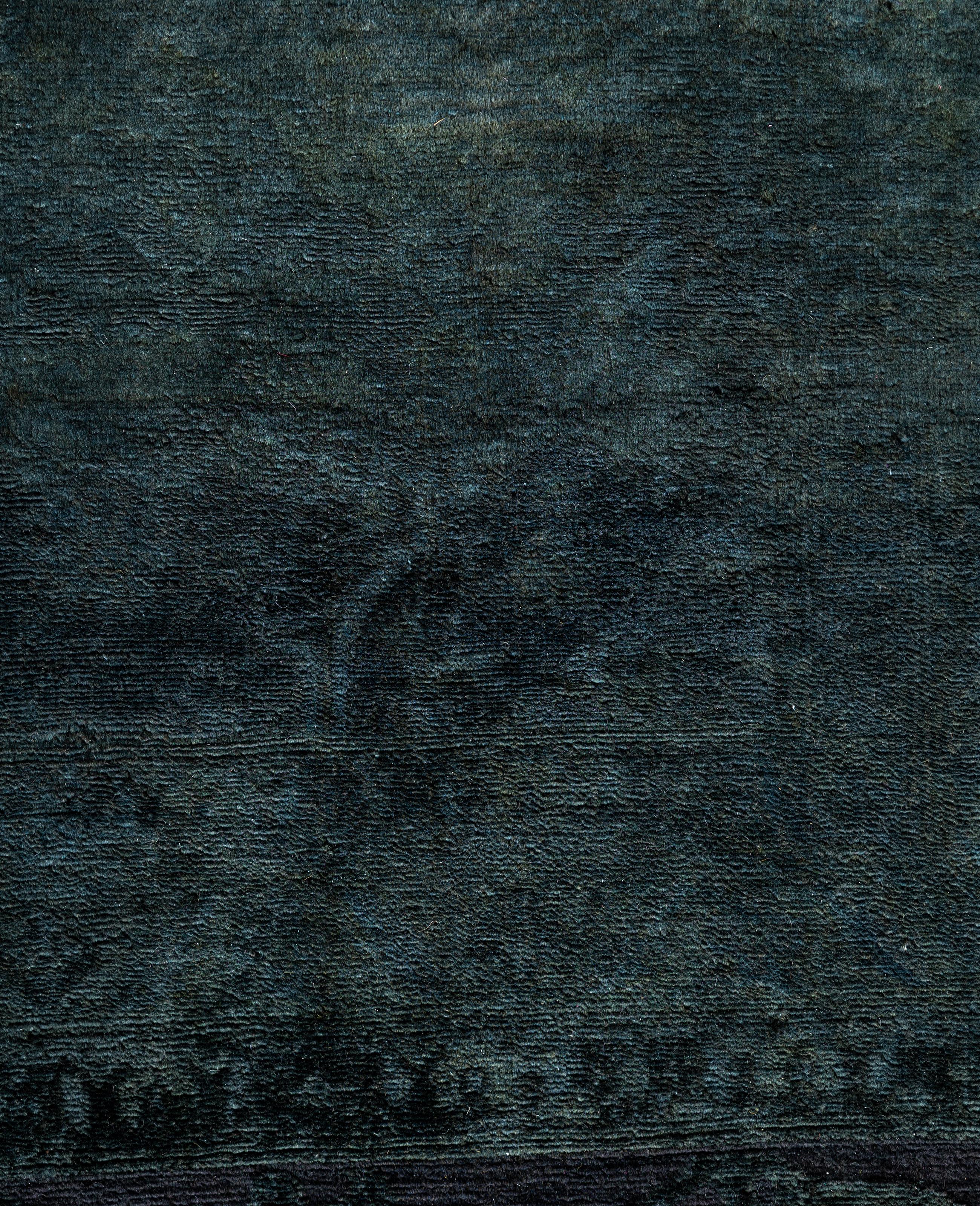 Pakistano Tappeto nero Overdyed One-of-a-Kind Wool 8' 10