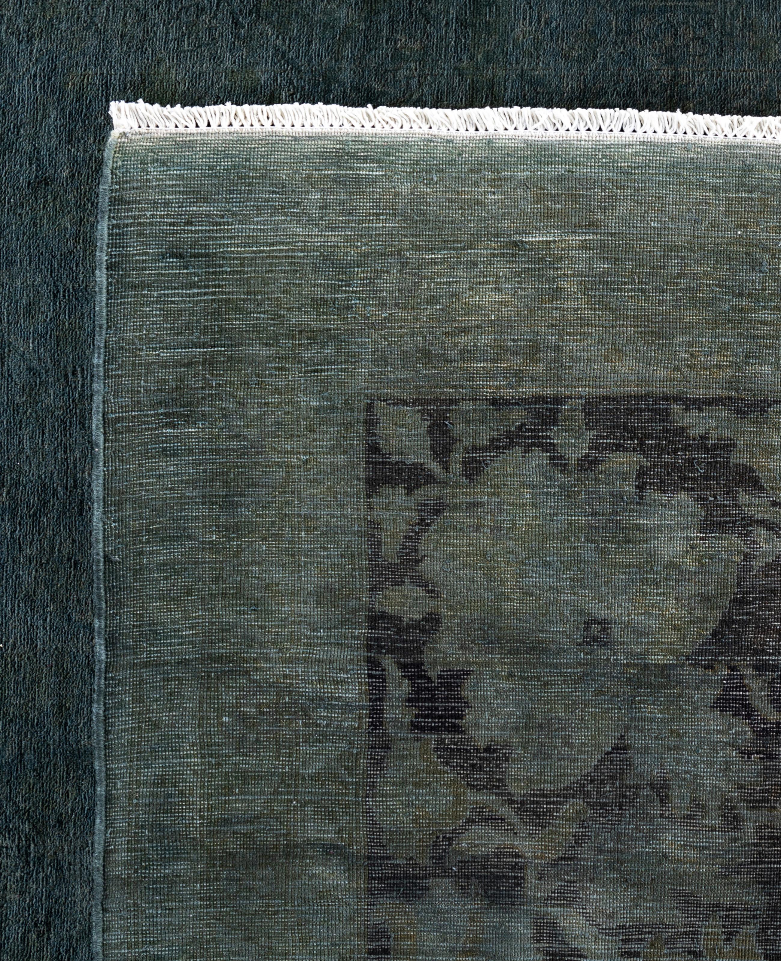 Tappeto nero Overdyed One-of-a-Kind Wool 8' 10