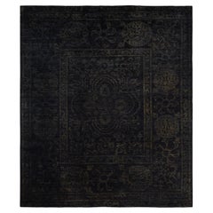 Tappeto nero Overdyed One of a-Kind Wool 8' 7" x 10' 1"