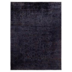 Tappeto nero Overdyed One-of-a-Kind Wool 9' 2" x 12' 5"