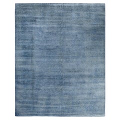 Tappeto blu in lana Overdyed One-of-a-Kind 8' 3" x 10' 4"