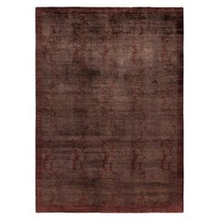Tapis de sol en laine marron Overdyed One-of-a-Kind 4' 2" x 5' 7"