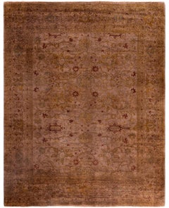 Overdyed Einzigartige Wolle Braun Bereich Teppich 8' 1" x 10' 4"
