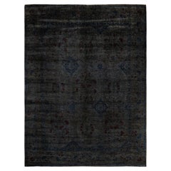 Overdyed One-of-a-Kind Wool Brown Area Rug 9
 2" x 12
 1"