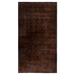 Tapis de sol en laine marron Overdyed One-of-a-Kind 9' 3" x 16' 10"