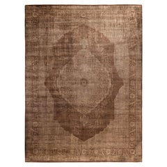 Tapis de sol en laine marron Overdyed One-of-a-Kind 9' 4" x 12' 5"