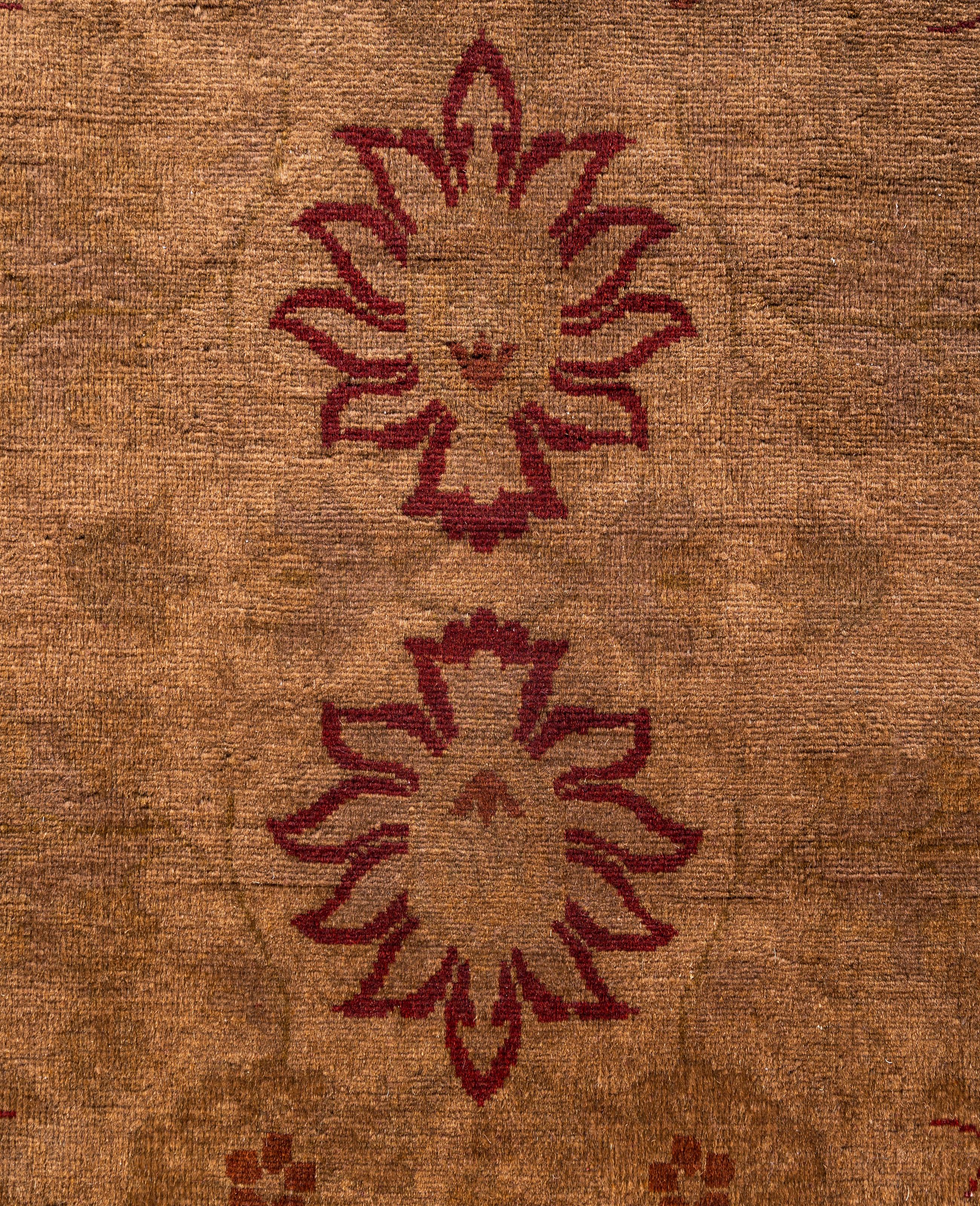 Pakistani Overdyed One-of-a-Kind Wool Brown Runner 2' 6