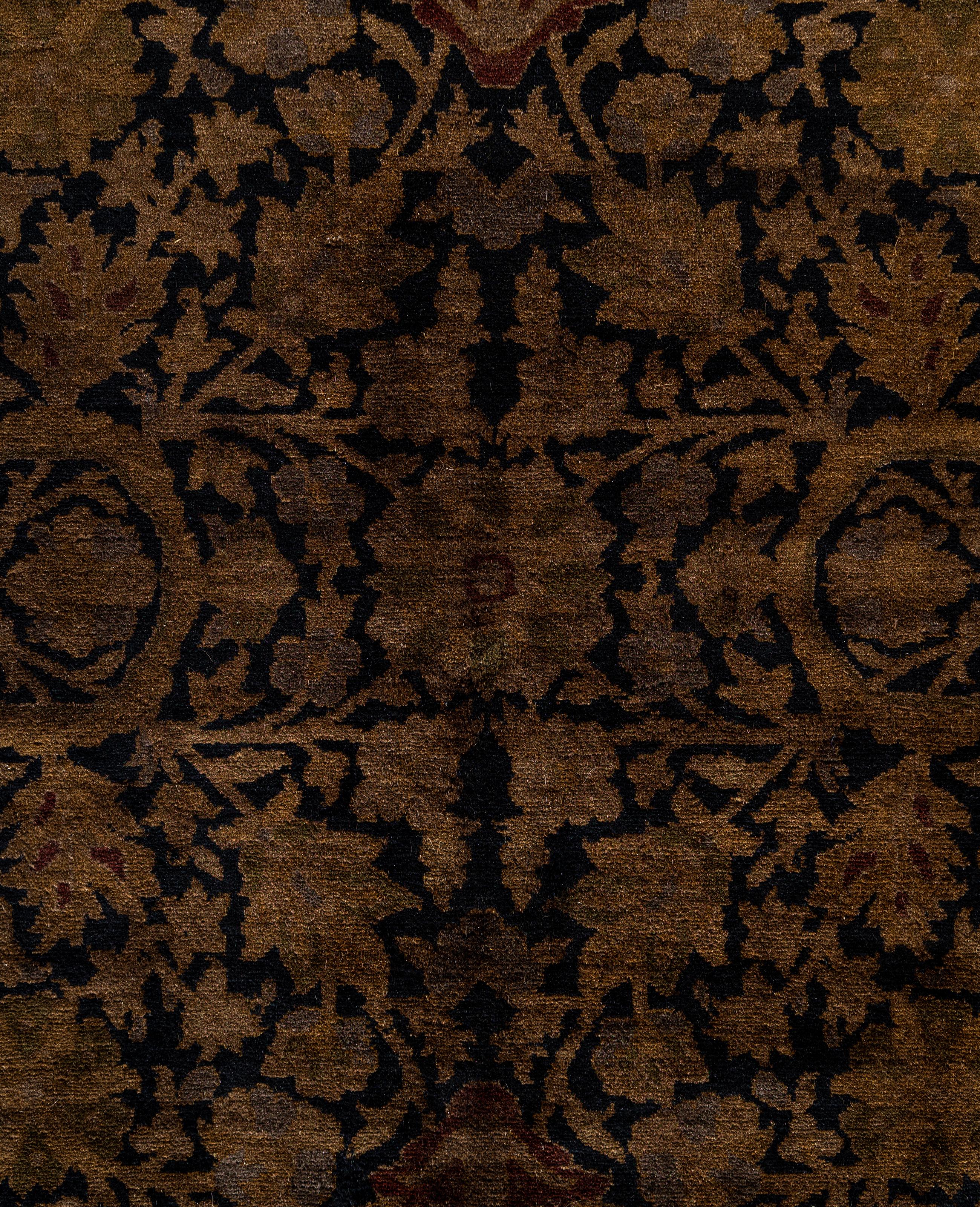 Alfombra de lana Overdyed One-of-a-Kind Dorada 12' 2